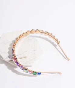 Rainbow Rhinestone Headband