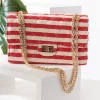 Red & White Striped Handbag
