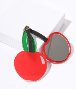 Red Cherry Mirror Keychain
