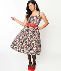 Retrolicious Black Gumball Machine Swing Dress