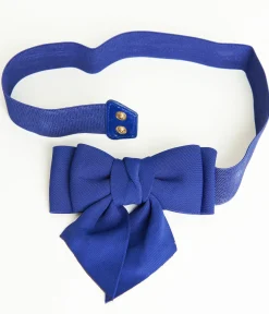 Royal Blue Elastic Bow Belt