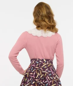 Royal Monk 1950s Pink Candy Cardigan
