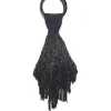 1920s Black Beaded Fringe Wristlet
