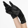 1950s Black Satin Wrist Length Gloves
