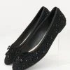 1960s Black Sparkle Flats