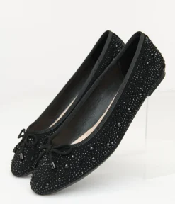 1960s Black Sparkle Flats