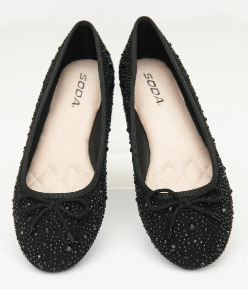 1960s Black Sparkle Flats