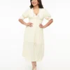 1930s Cream & White Lace Midi Dress