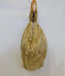 1920s Gold Beaded Fringe Wristlet