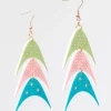 1950s Multicolor Boomerang Trio Earrings