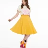 1950s Mustard Swing Skirt