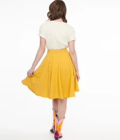 1950s Mustard Swing Skirt