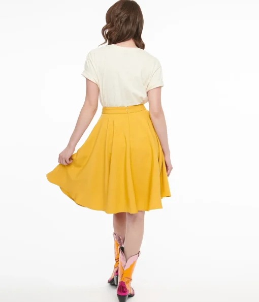 1950s Mustard Swing Skirt
