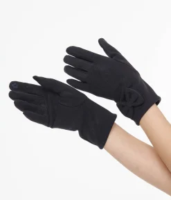 1950s Navy Bow Gloves