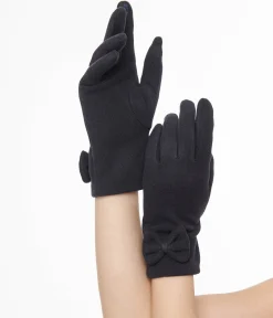 1950s Navy Bow Gloves