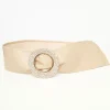 1960s Nude & Silver Rhinestone Buckle Belt