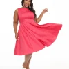 1950s Pink Cotton Swing Dress