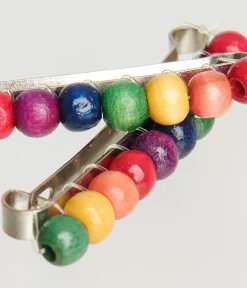 1980s Rainbow Beaded Barrette Set