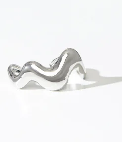 1960s Silver Wavy Bracelet