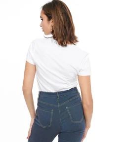 1950s White Kiss Me Eternally Fitted Graphic Tee