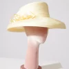 1950s Yellow Satin Ribbon Hat