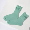 Sea Green Frill Crew Socks