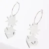 Silver Mirror Acrylic Magic Hoop Earrings
