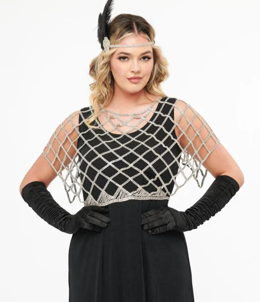 Silver Rhinestone Top