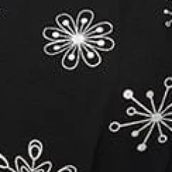 Smak Parlour Black & Silver Snowflake Social Climber Caftan