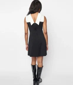 Smak Parlour Black & White Sequin Heart Haute Gossip Mini Dress