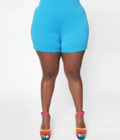 Smak Parlour Plus Size Blue Callie Shorts