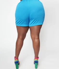 Smak Parlour Plus Size Blue Callie Shorts