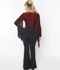 Smak Parlour 1970s Black Find Your Flare Pants