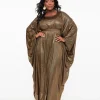 Smak Parlour 1970s Metallic Gold Batwing Caftan