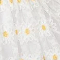 Smak Parlour White Daisy Off the Shoulder Babydoll Dress