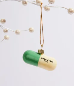Stress Free Pill Glass Ornament