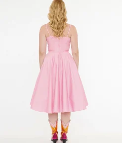 Tatyana 1950s Candy Pink Peggy Swing Dress