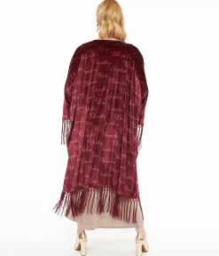 The Golden Girls x Unique Vintage Burgundy Velvet Blanche Kimono