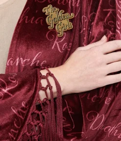 The Golden Girls x Unique Vintage Burgundy Velvet Blanche Kimono