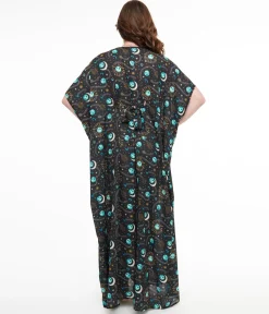 Tim Burton's The Nightmare Before Christmas by Unique Vintage Black Celestial Nightmare Before Christmas Caftan Dress