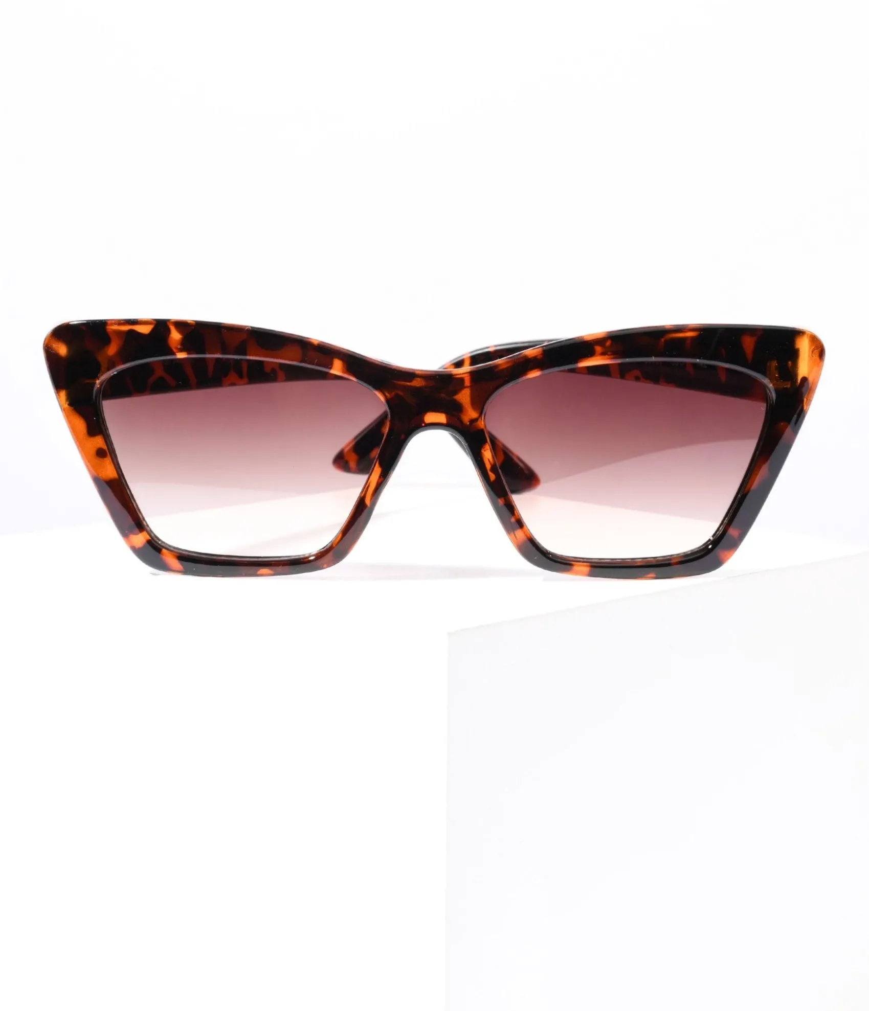Tortoise Square Cat Eye Sunglasses