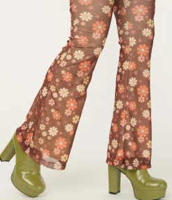 Unique Vintage Avocado Green Platform Heel Ankle Boots