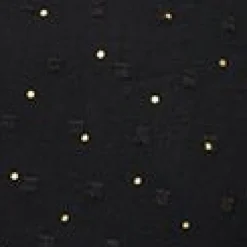 Unique Vintage Black & Gold Clip Dot Dahlia Swing Dress