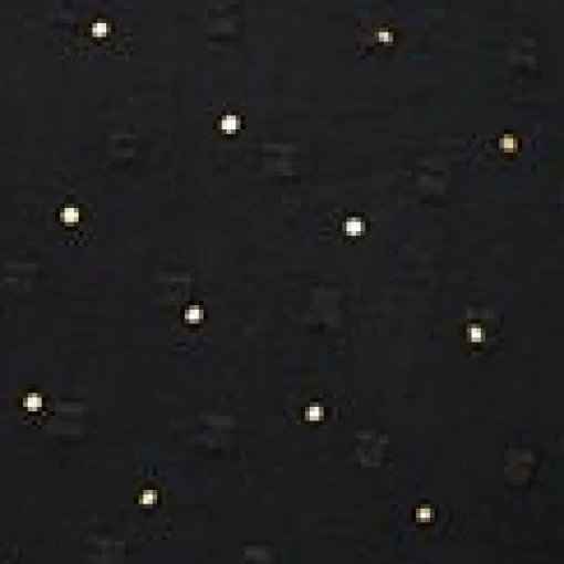 Unique Vintage Black & Gold Clip Dot Dahlia Swing Dress