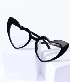 Unique Vintage Black Heart Glasses