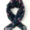 Unique Vintage Navy & Umbrella Print Hair Scarf