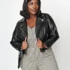 Unique Vintage Plus Size Black Leather Jacket
