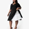 Unique Vintage Plus Size White Retro Style Ruffled Petticoat Crinoline
