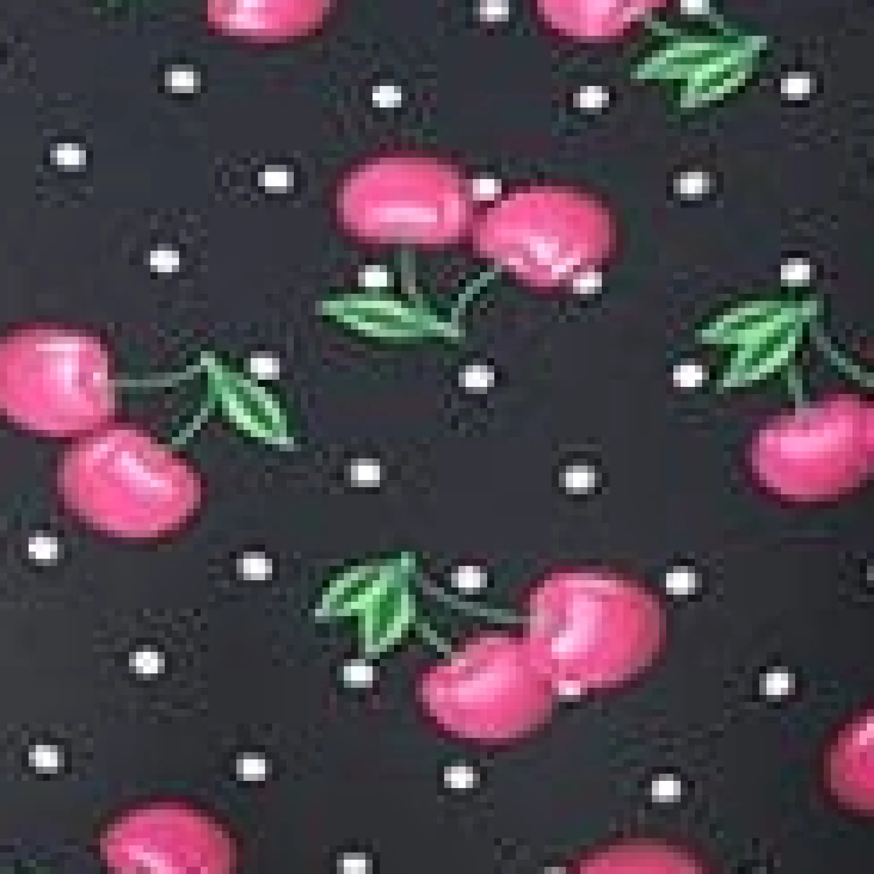 Unique Vintage Plus Size 1950s Black & Hot Pink Cherry Pin Dot Monroe Swim Bottom