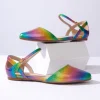 Unique Vintage Rainbow Glitter Libby Flats